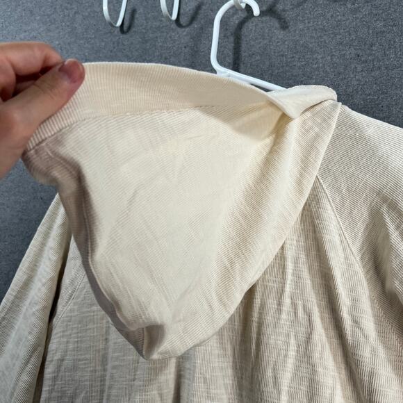 Isaac Mizrahi Live! Bridgehampton Textured Knit Hood Cream-X-Large - Picture 9 of 10